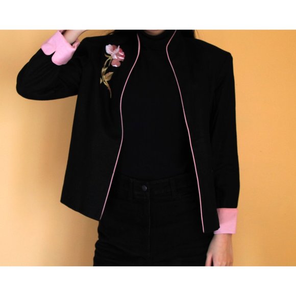 Jessica Howard Floral Embroidered Blazer | Size 6 - Picture 2 of 6